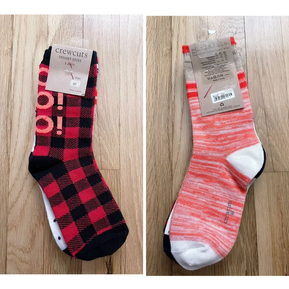J. Crew Crewcuts Kid's Holiday Trouser Socks Three-Pack- Unisex